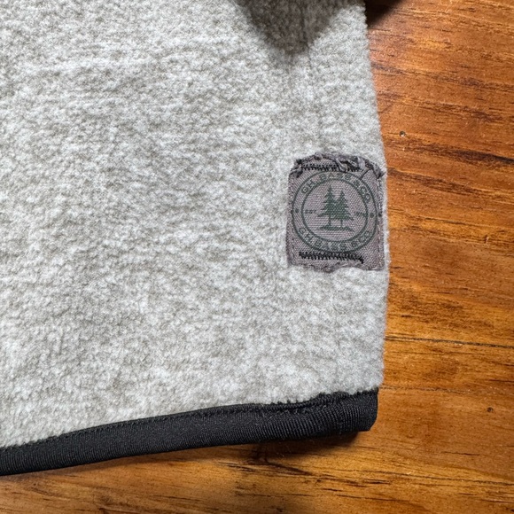 G.H. Bass & Co Mens Quarter Snap Fleece Sweater Heathered Gray/Green w/black S - Picture 8 of 16